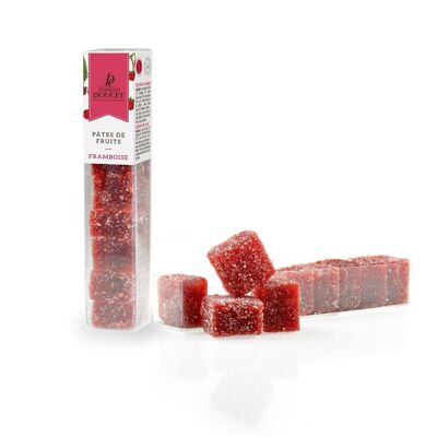 Framboise carrés 24mm 90g - pâte de fruits à la framboise