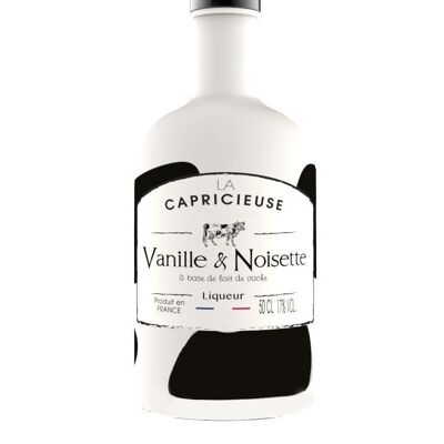 Liquore Capriccioso - Vaniglia e Nocciola
con latte di vacca