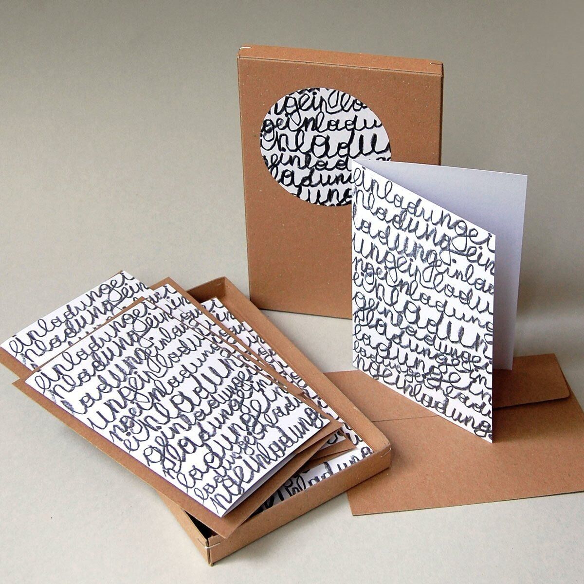 invitation - coffret cadeau avec 6 cartes d'invitation