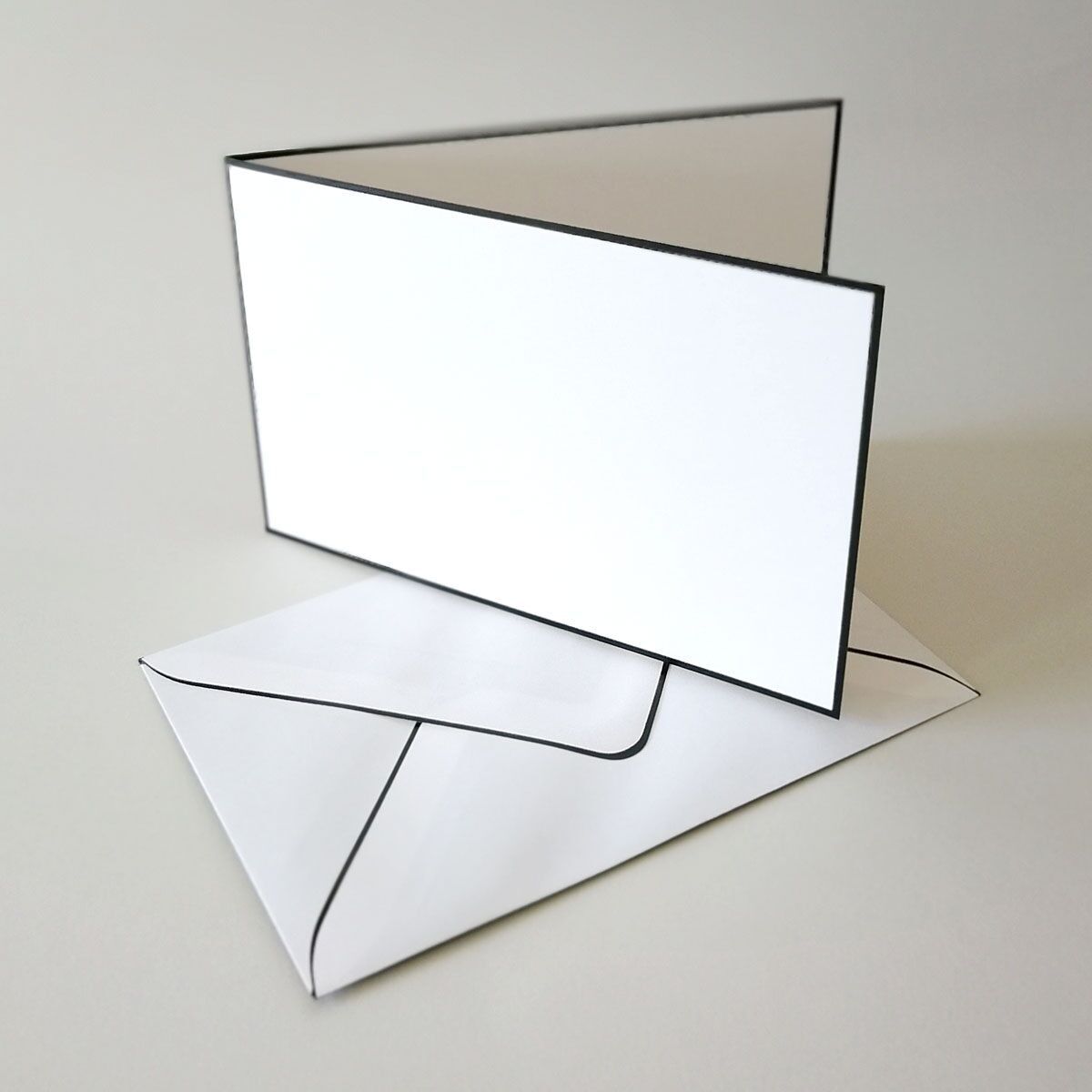 Set di 10 biglietti di condoglianze bianchi con buste abbinate