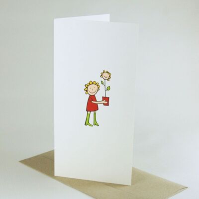 10 recycled cards with envelopes: flower girl