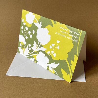 Juego de 10 tarjetas de Pascua con sobres: Felices Pascuas, Joyeuses Pâques