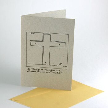 10 cartes de vœux nobles avec enveloppes dorées : herbes des prés 1