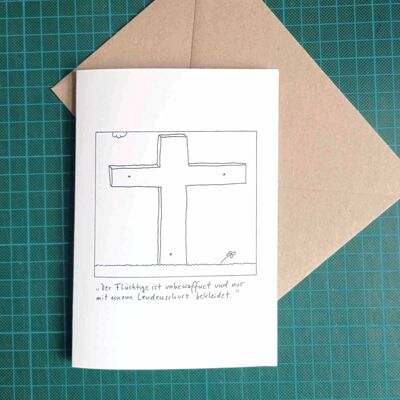 Set di 10 divertenti biglietti pasquali riciclati con busta: Resurrezione