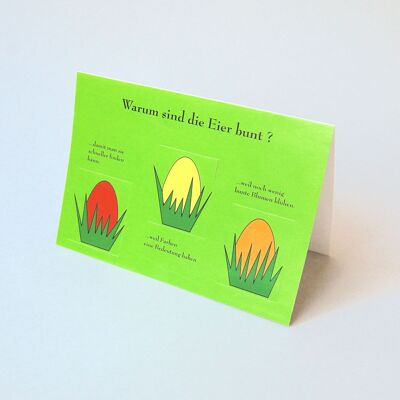 10 interactive Easter cards with envelopes: Why are the eggs colorful?