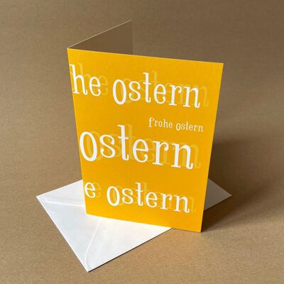 Lot de 10 cartes de Pâques jaune-orange avec enveloppes : joyeuses Pâques