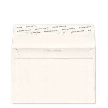 10 cartes élégantes avec enveloppes recyclées : rose blanche 2