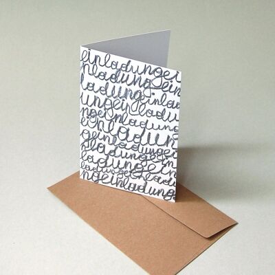 10 cartes d'invitation recyclées avec enveloppes
