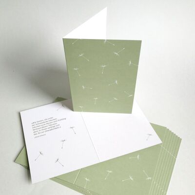 10 tarjetas de condolencia recicladas con poema (con sobres)