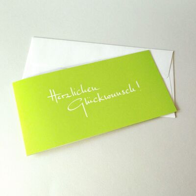 Set de 10 tarjetas de felicitación recicladas con sobre: ¡Enhorabuena!