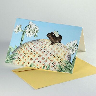 10 Tarjetas de Pascua con sobres: conejitos con alas