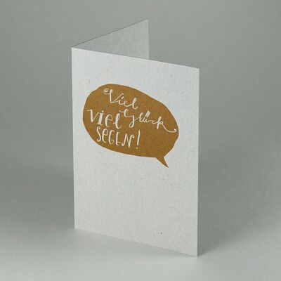 100 gray greeting cards: good luck, good blessings!