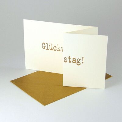 10 recycled greeting cards with envelopes: lucky day!