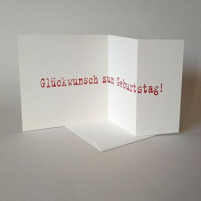 10 square greeting cards with envelope: lucky day!