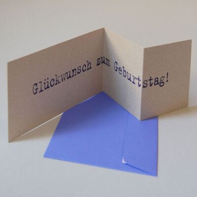 10 cartes de vœux grises recyclées avec enveloppes : Jour de chance !