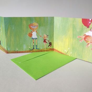 10 cartes de vœux avec enveloppes rouges : jour de chance ! 1