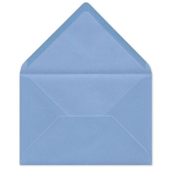 10 cartes de vœux avec enveloppes bleues : lapin 2