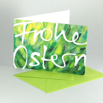 10 Easter cards with May green envelopes: Happy Easter