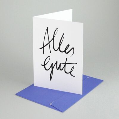 10 recycled greeting cards with envelopes: All the best