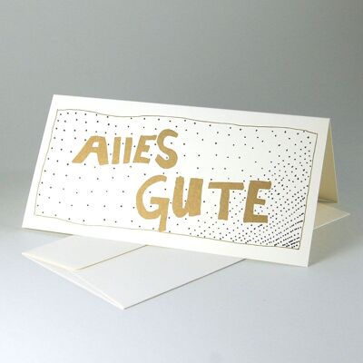 Lot de 20 cartes de vœux recyclées avec enveloppes : All the best