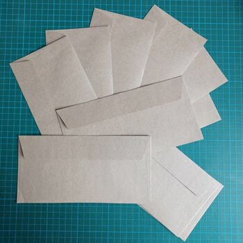 Bonne chance - 10 cartes de vœux grises avec enveloppes 3