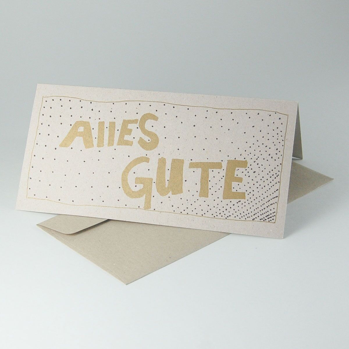 Ti auguro il meglio - set di 10 biglietti d'auguri grigi con buste