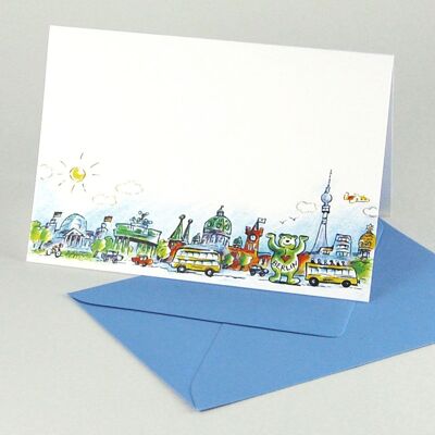 10 cheerful greeting cards with envelopes: Berlin