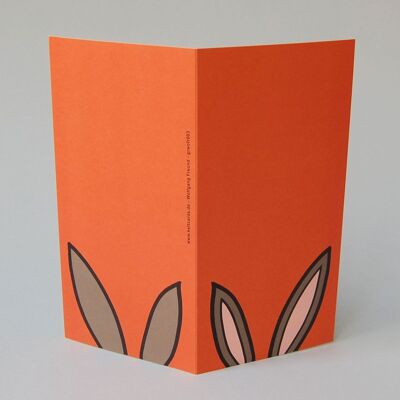 10 cartoon Easter cards with envelope: rabbit ears