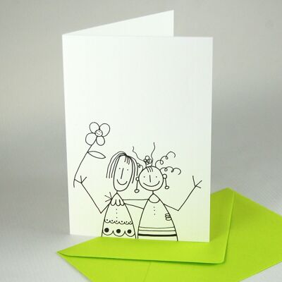 10 cartes d'invitation amusantes pour femmes avec des enveloppes colorées