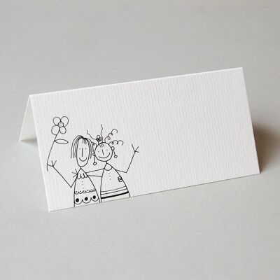 100 funny place cards: two women