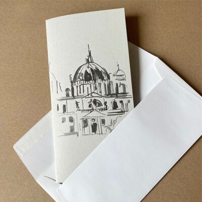 10 tarjetas de felicitación grises con sobres reciclados
