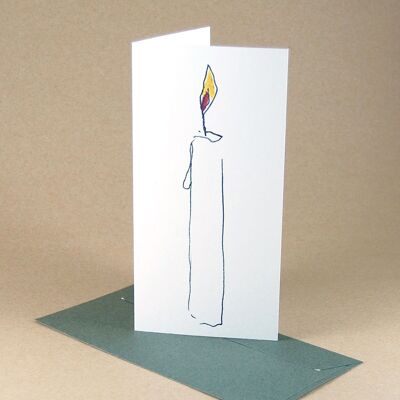 10 melancholic cards with gray envelopes: candle