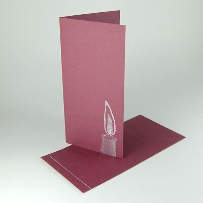 10 sympathy cards with envelope: candle