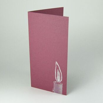 10 cartes de condoléances avec enveloppe : bougie 2