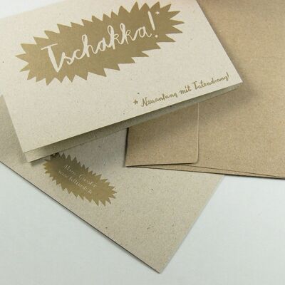 10 recycled cards with envelopes: new beginnings with enthusiasm!