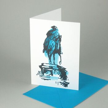 10 cartes de vœux turquoise Berlin avec enveloppes : Frédéric le Grand 1