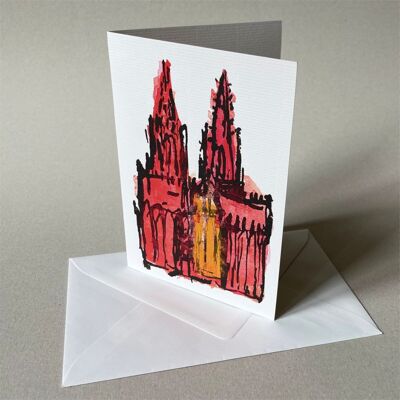 10 tarjetas de felicitación con sobre: ​​Catedral de Colonia