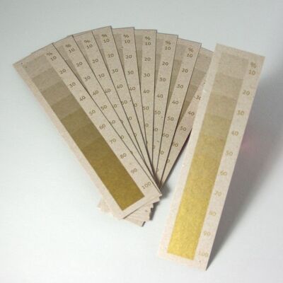 10 bookmarks for graphic designers: gold grid on grey cardboard