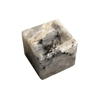 Cubos de cristal, 1,5-2 cm, piedra lunar arcoíris