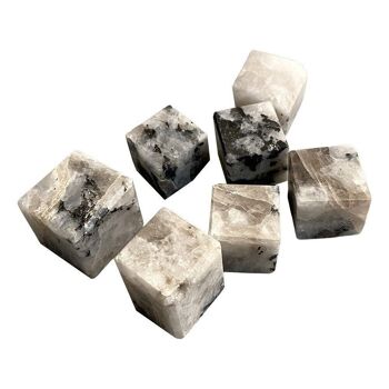 Cubes de cristal, 1,5-2 cm, pierre de lune arc-en-ciel 2