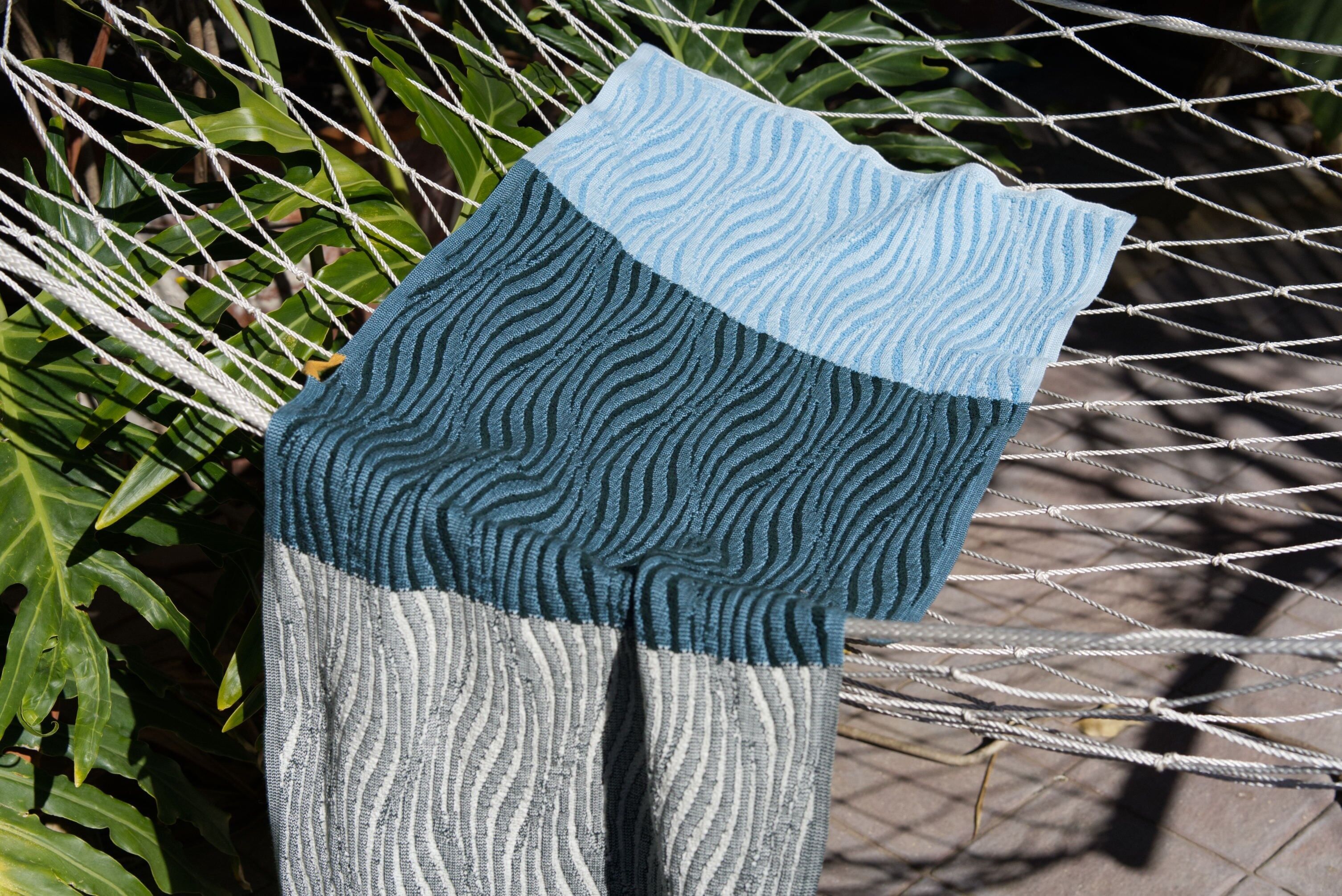 Asciugamano da palestra Origami River | Blu piovoso