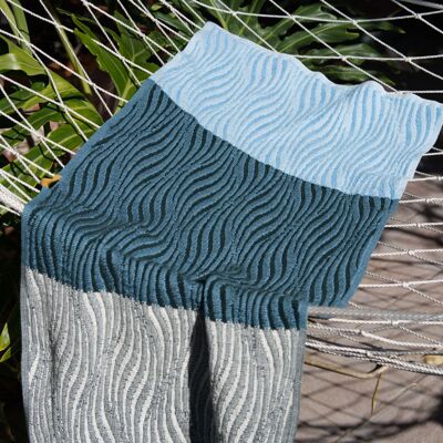 Asciugamano da palestra Origami River | Blu piovoso