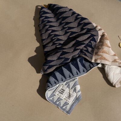 Serviette de bain forêt origami | Beige Sable