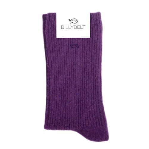 Chaussettes Violette  Laine avec angora