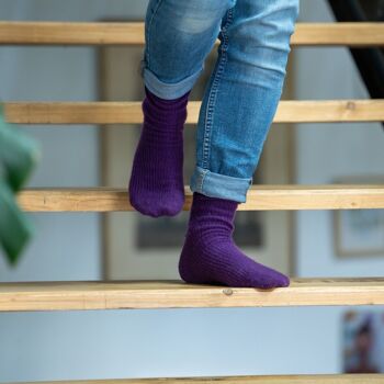 Chaussettes Violette  Laine avec angora 2