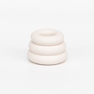 Triple O Candleholder - Chalk White