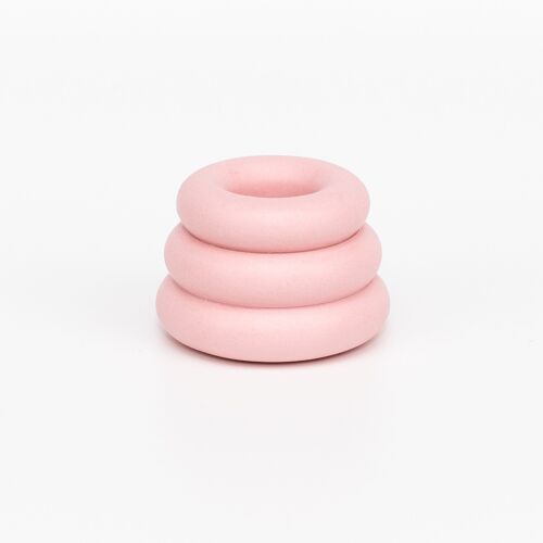 Triple O Candleholder - Baby Pink