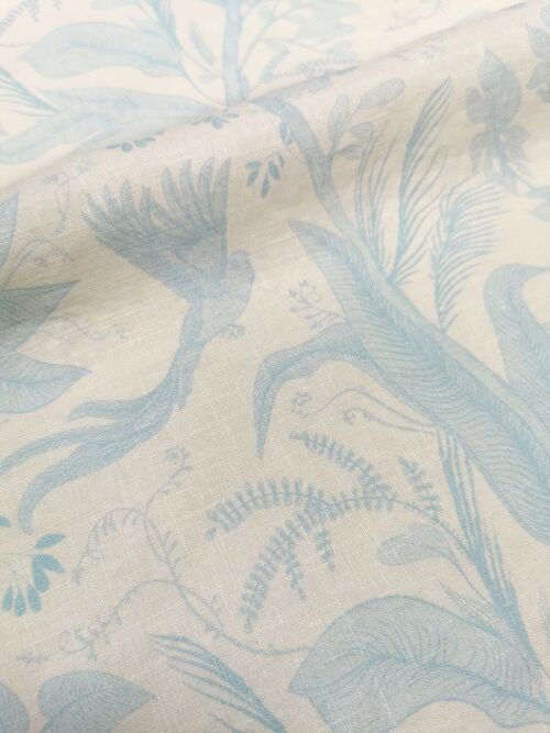 Linen Fabric by the yard or meter. Vintage Tropical Print Linen For Bedding, Curtains, Clothing, Table Cloth & Pillow Covers