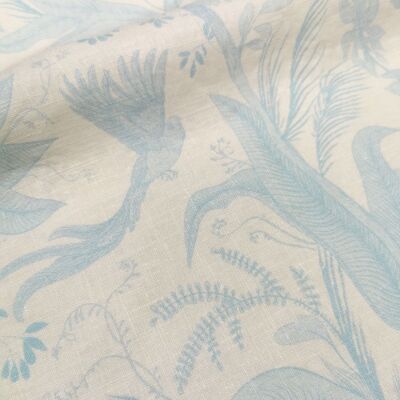 Tissu en lin au mètre ou au mètre. Linge imprimé tropical vintage pour la literie, les rideaux, les vêtements, les nappes et les taies d'oreiller