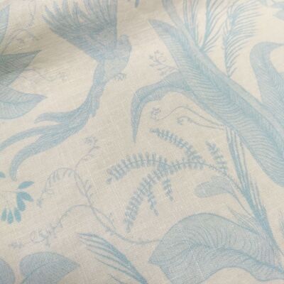 Tessuto di lino tagliato a misura o al metro. Lino con stampa tropicale vintage per biancheria da letto, tende, abbigliamento, tovaglie e federe